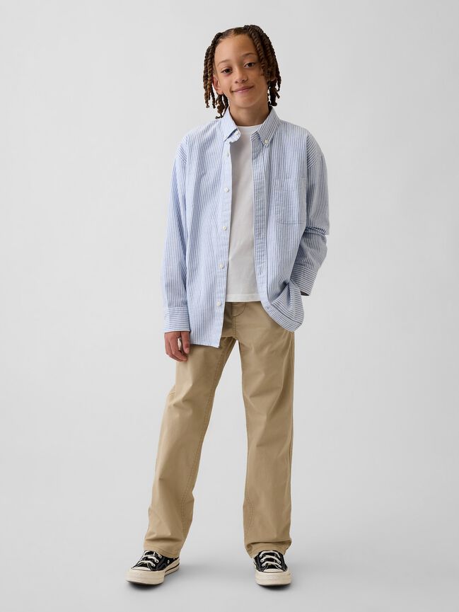 Kids Uniform Stretch Relaxed Straight Khakis gap kids uniform stretch relaxed straight khakis
