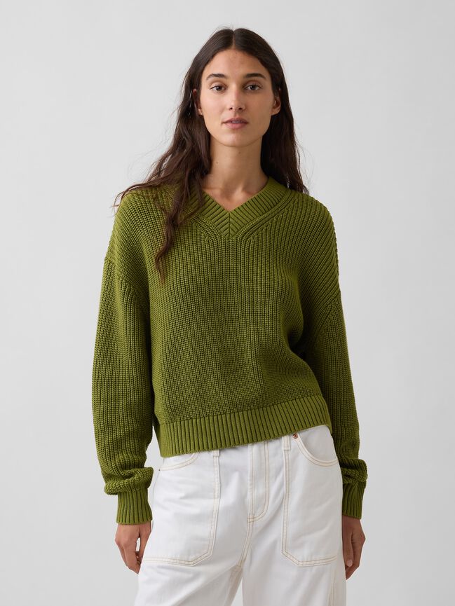 100% Cotton Oversized Shaker Sweater gap 100 cotton oversized shaker sweater