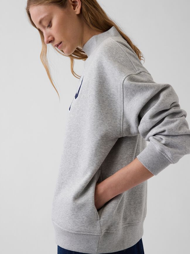 VintageSoft Oversized Mockneck Logo Sweatshirt gap vintagesoft oversized mockneck logo sweatshirt