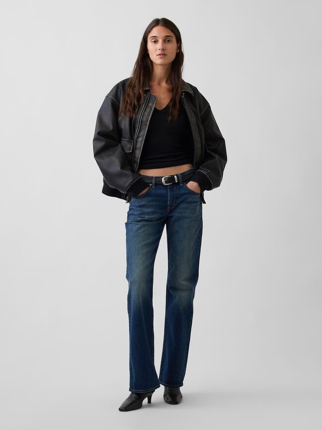 Mid Rise Relaxed Flare Jeans gap mid rise relaxed flare jeans